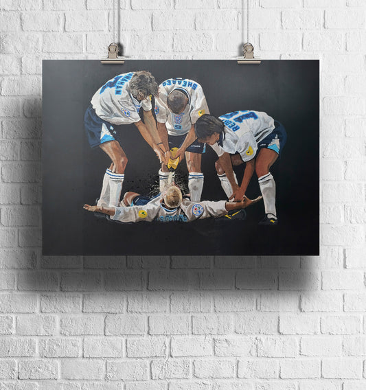 ORIGINAL GAZZA (EURO 96) ART PRINT