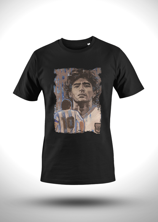 ORIGINAL MARADONA ART PRINT T-SHIRT
