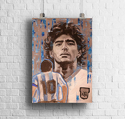 MARADONA ORIGINAL ART PRINT