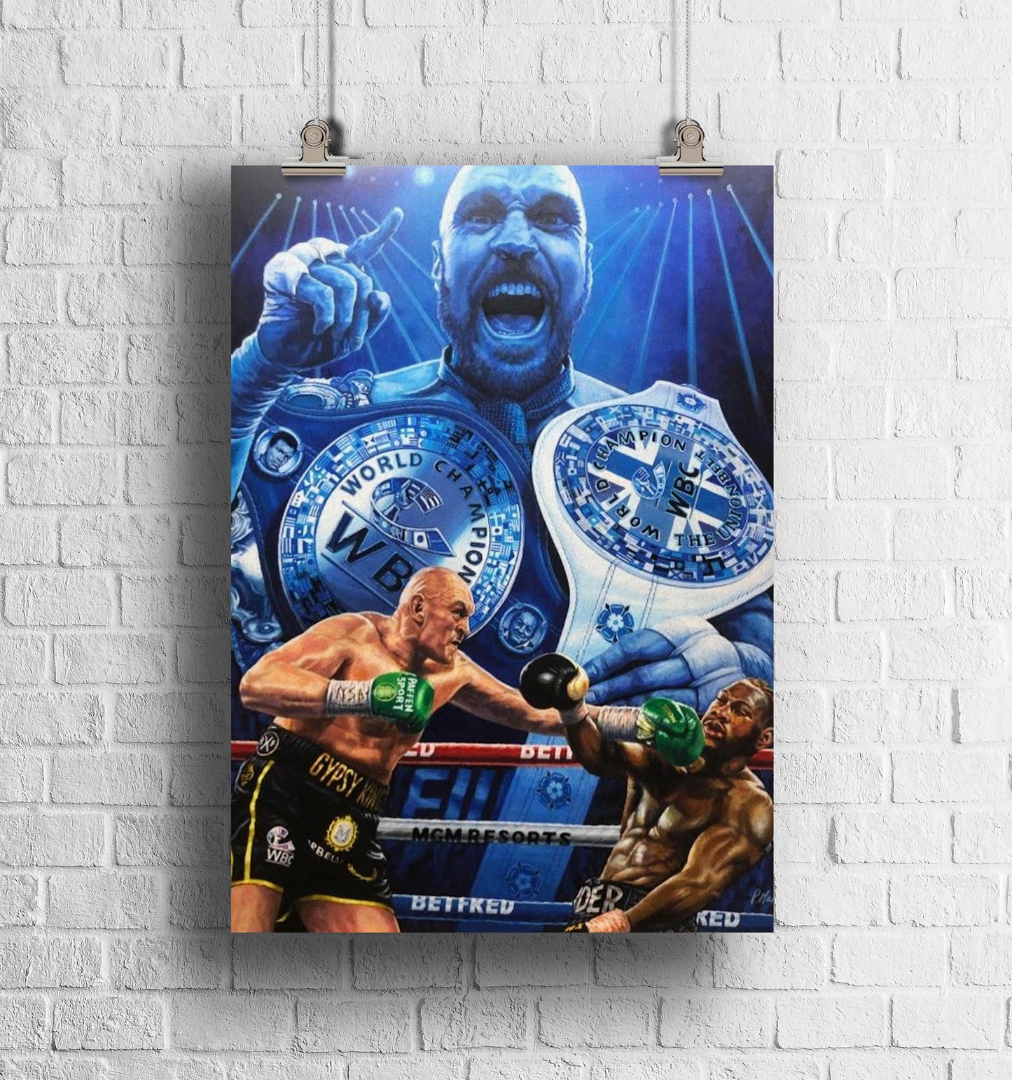 ORIGINAL TYSON FURY ART PRINT