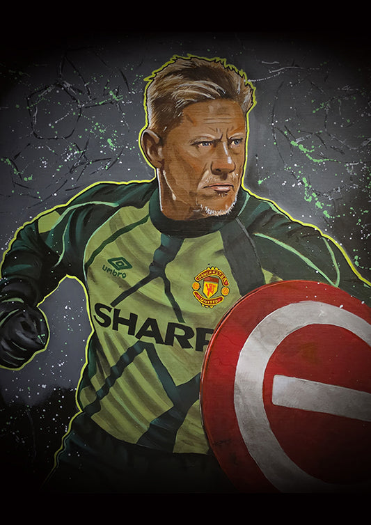 ORIGINAL PETER SCHMEICHEL ART PRINT