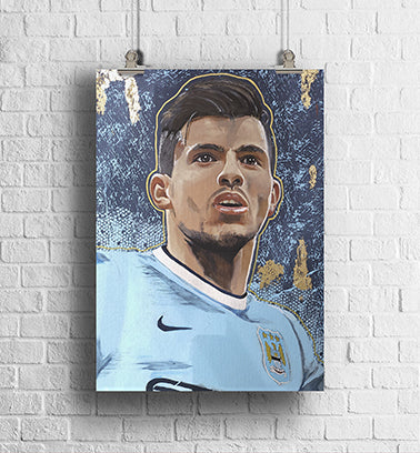 SERGIO AGUERO PRINT