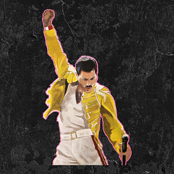Original Art Print Freddie Mercury - Queen T-Shirt