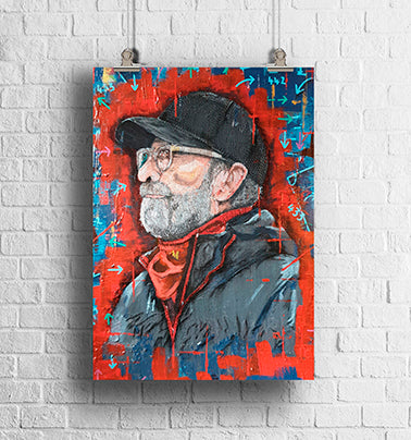 JURGEN KLOPP PRINT (RED SPLASH)