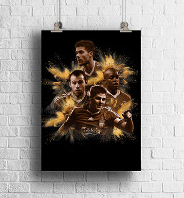 LIVERPOOL FC LEGENDS MONTAGE PRINT