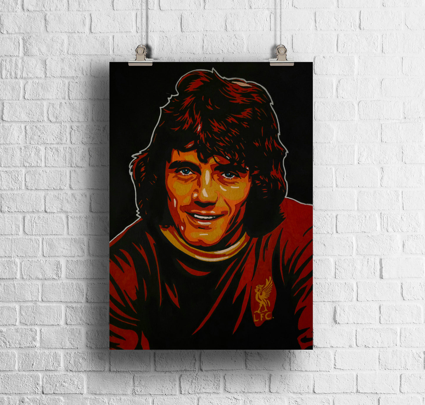 ORIGINAL KEVIN KEEGAN LIVERPOOL ART PRINT