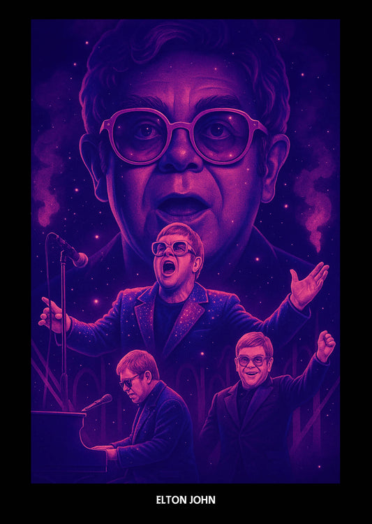 ELTON JOHN DIGITAL ART PRINT