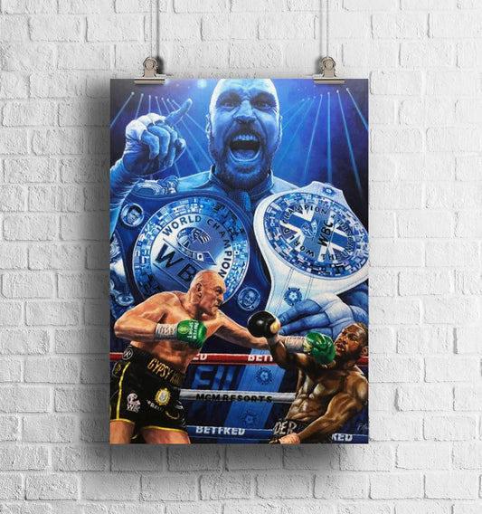 ORIGINAL TYSON FURY ART PRINT
