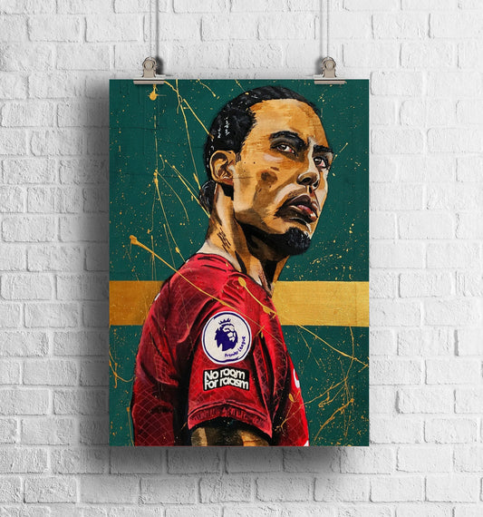 VIRGIL VAN DIJK (GREEN BACKGROUND)